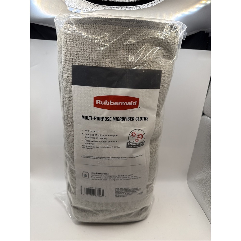 Rubbermaid Microfiber Cloth Towels, 24 Pack, 14"x14", Non-Scratch - Picture 2 of 2